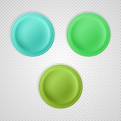 Three color blank badges Royalty Free Vector Image
