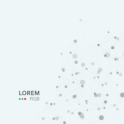 abstract science background with connecting dots vector image