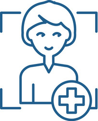 add user line icon concept flat vector image
