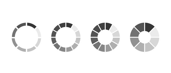 circular progress icons symbolizes the process vector