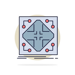 data infrastructure network matrix grid flat vector image