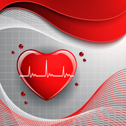 heart shape on the abstract colorful background vector image