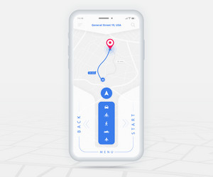 map gps navigation app ux ui concept mobile vector image