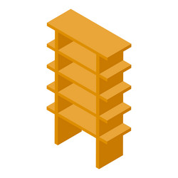 modern empty wooden bookshelf standing vector image