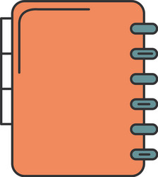 office notebook with tabs vector image