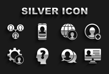 set head with question mark create account screen vector image