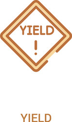 yield concept 2 colored icon simple line element vector image