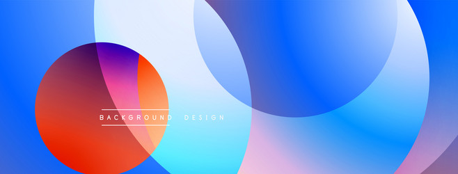 abstract colorful circles overlap gradient shades vector image