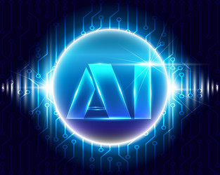 ai digital artificial intelligence network vector image