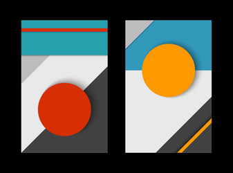 material design set of abstract paper shapes vector image