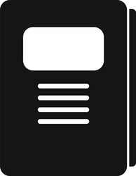 notebook icon simple style vector image