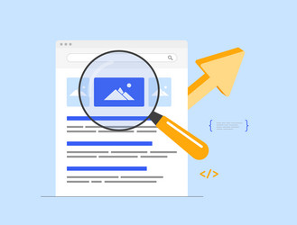 seo optimization for image search enhance vector image