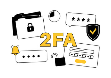Two-Factor Authentication Security vector image