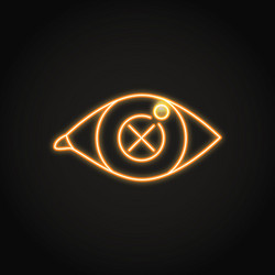 vision problem concept icon in neon line style vector image