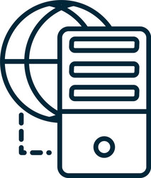 world database server connection internet vector image