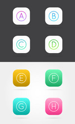 big set app icon template with guidelines fresh vector