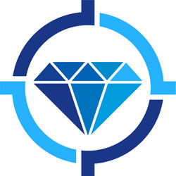 Eco diamond logo icon design Royalty Free Vector Image