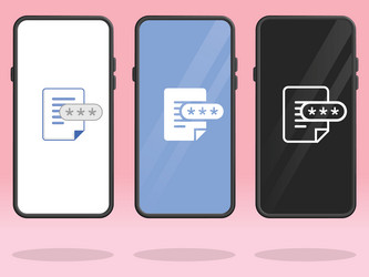 smartphone file asking password document vector image