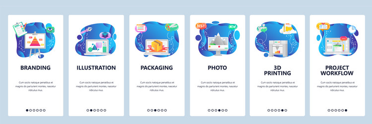 website and mobile app onboarding screens vector image
