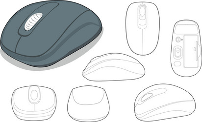 A computer mouse vector