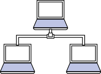 cloud computing network vector image