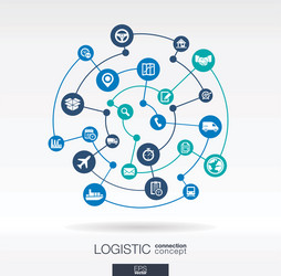 Logistic Connection Abstract Background vector image