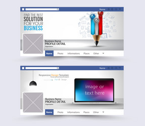 social media web banner website header for page vector image