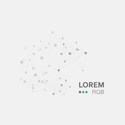 abstract science background with connecting dots vector image
