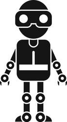 cyber robot icon simple style vector image