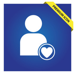 favorite user icon for web and mobile vector image