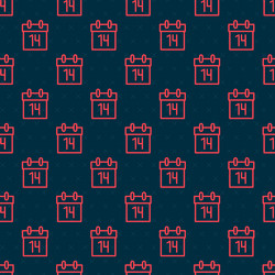 red line calendar icon isolated seamless pattern vector image