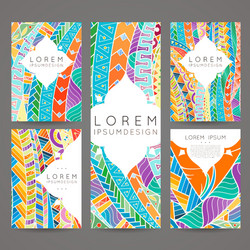 set of design templates brochures in random vector image