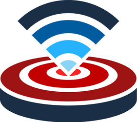 Wifi Target Icon - Network Symbol vector image