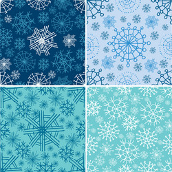 Winter Snowflake Patterns vector image