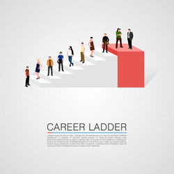 Career ladder with people conceptual vector