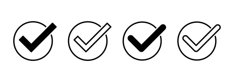 check icon mark list button vector