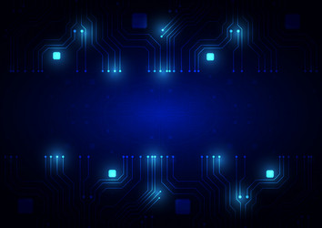 circuit technology background with hi-tech vector image