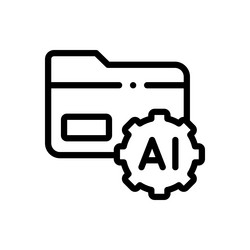 file sharing icon thin linear style design vector image