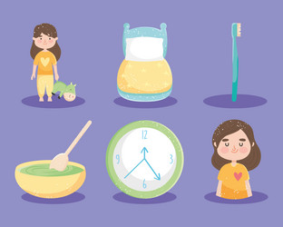 Bedtime Routine Vector Images (over 1,000)