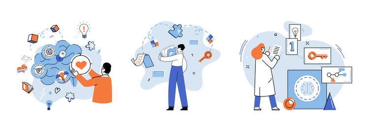 logical thinking decision-making is fruit vector image