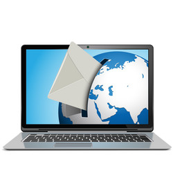 mail concept with notebook vector image