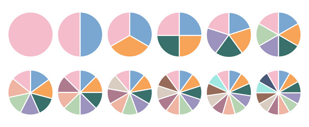 Pie Chart Sections - Circular Parts vector image