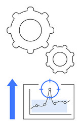 process optimization with data analytics and goal vector image