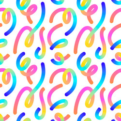 seamless pattern with colorful gradient swirls vector image