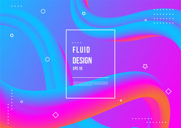 abstract fluid color pattern with modern vector image