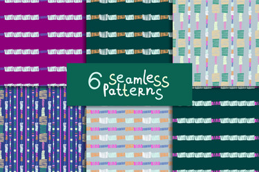 abstract seamless pattern set vector image