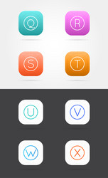 Big set app icon template with guidelines fresh vector