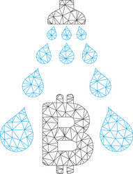 bitcoin laundering shower mesh carcass vector image
