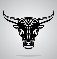 bulls head tribal Vector Image