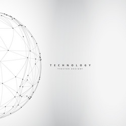 digital sphere made with lines mesh vector image